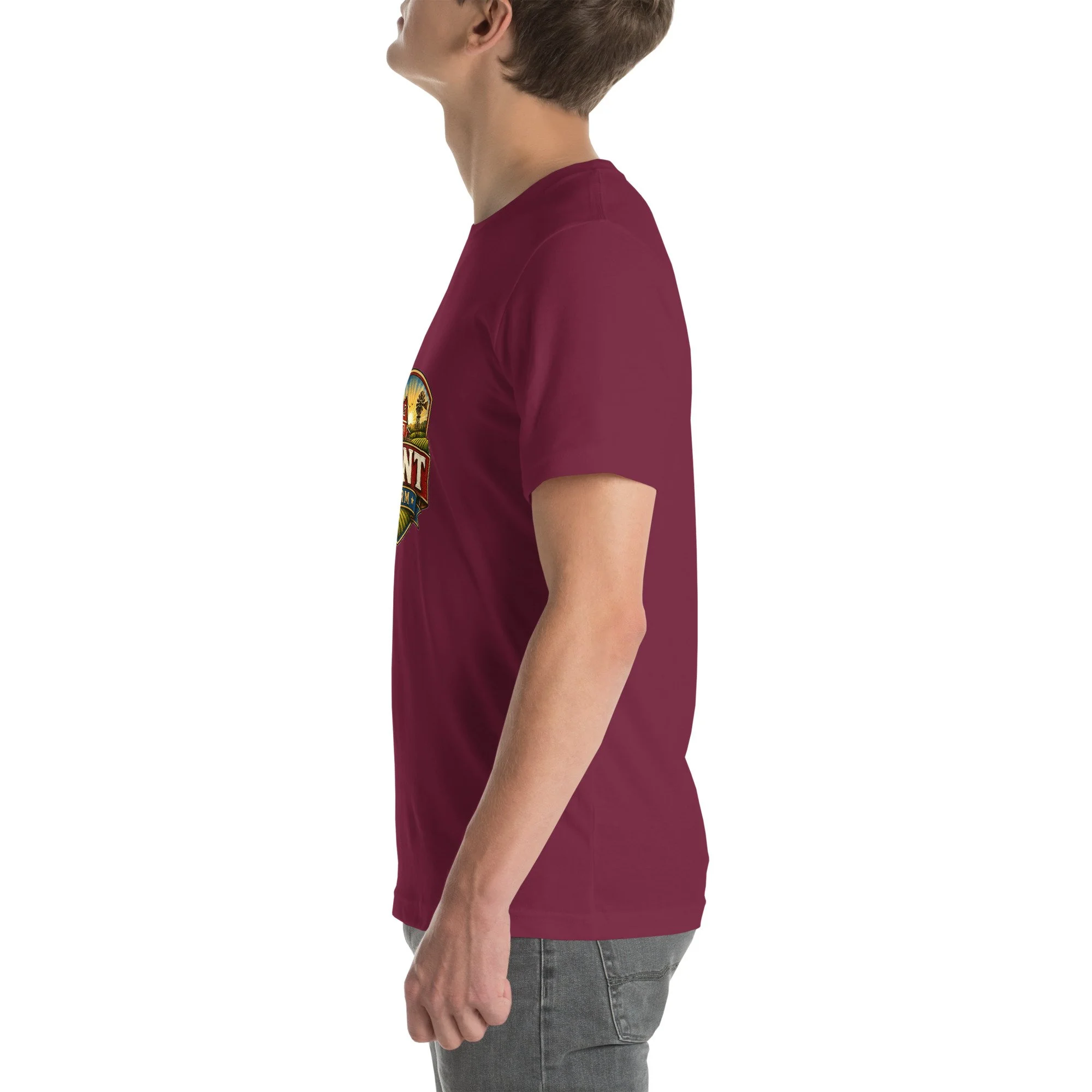 unisex-staple-t-shirt-maroon-left-6a9cb3b6f181b.jpg
