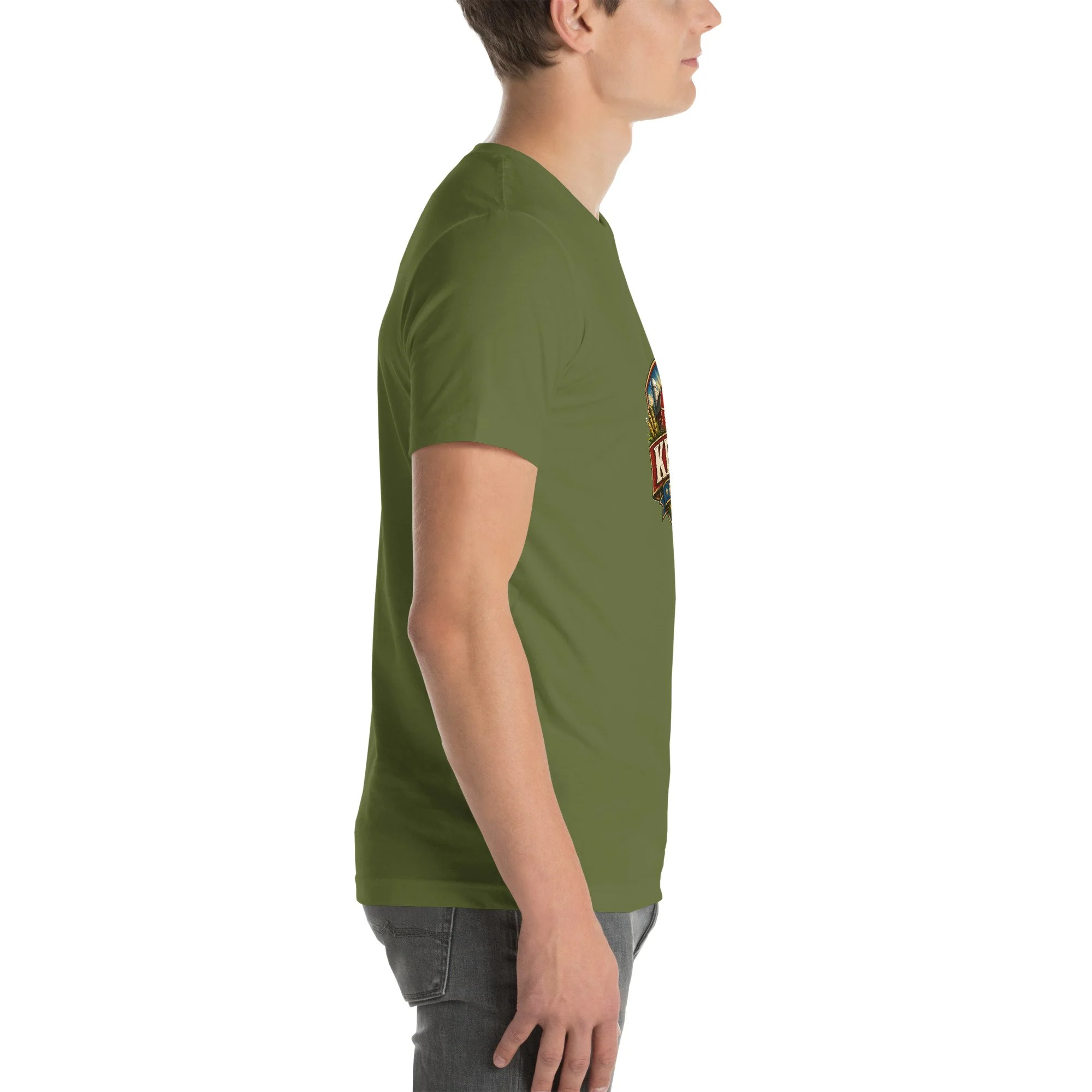 unisex-staple-t-shirt-olive-right-6a9cb3b7404b2.jpg