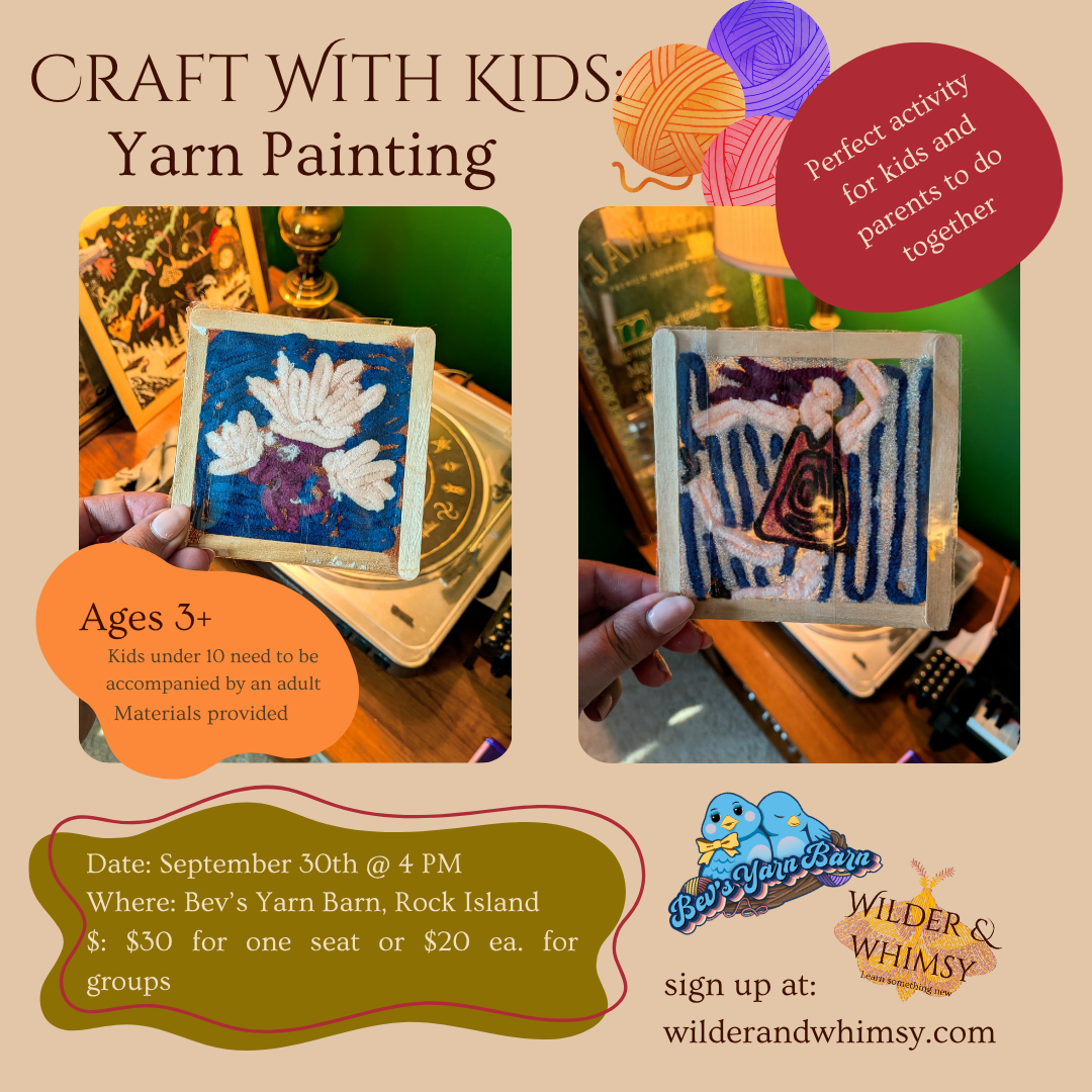 Craft with Kids Series: Yarn Painting (September 30th @ 4)
