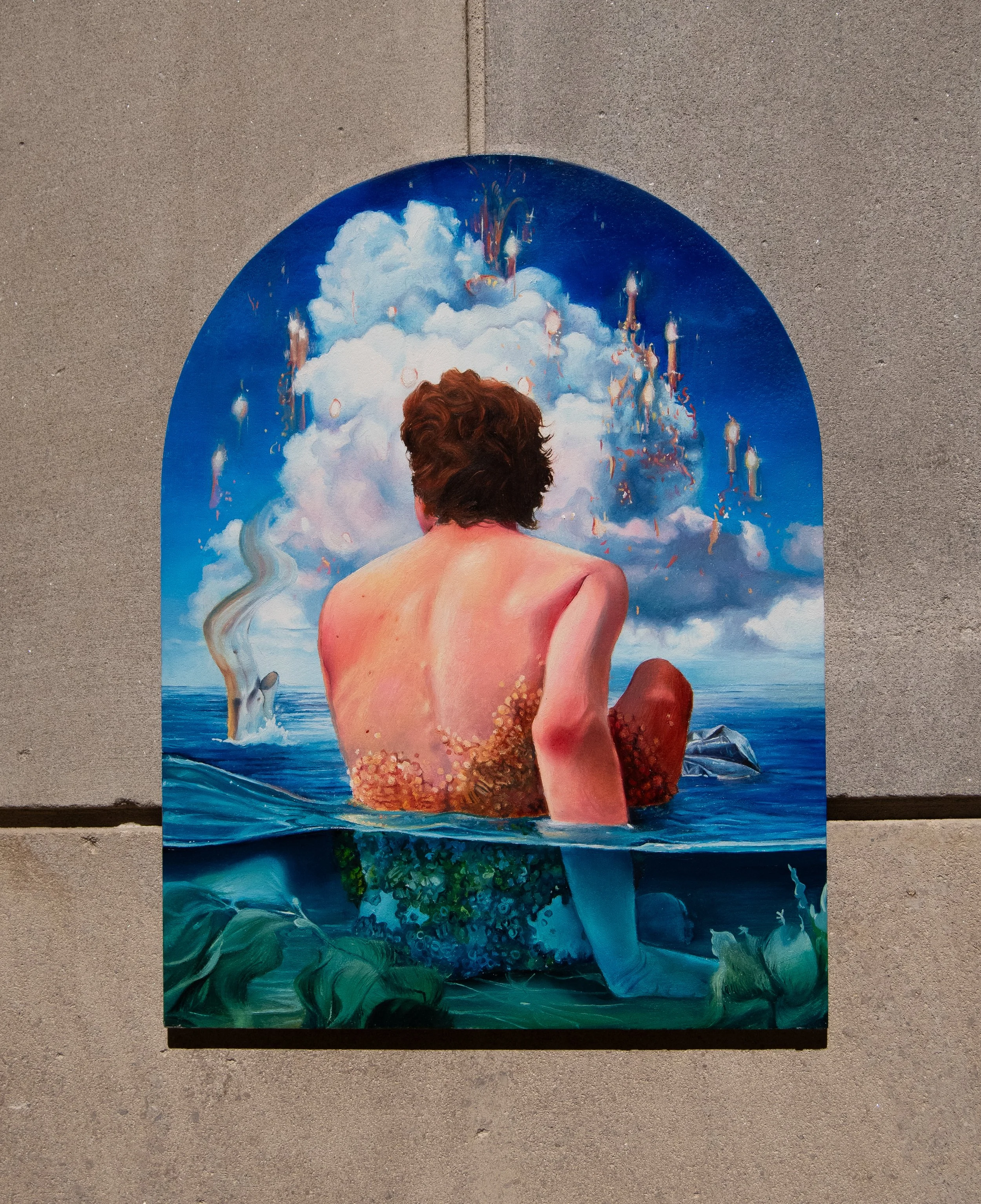 Untitled, Oil on Aluminum, 11 x 14"