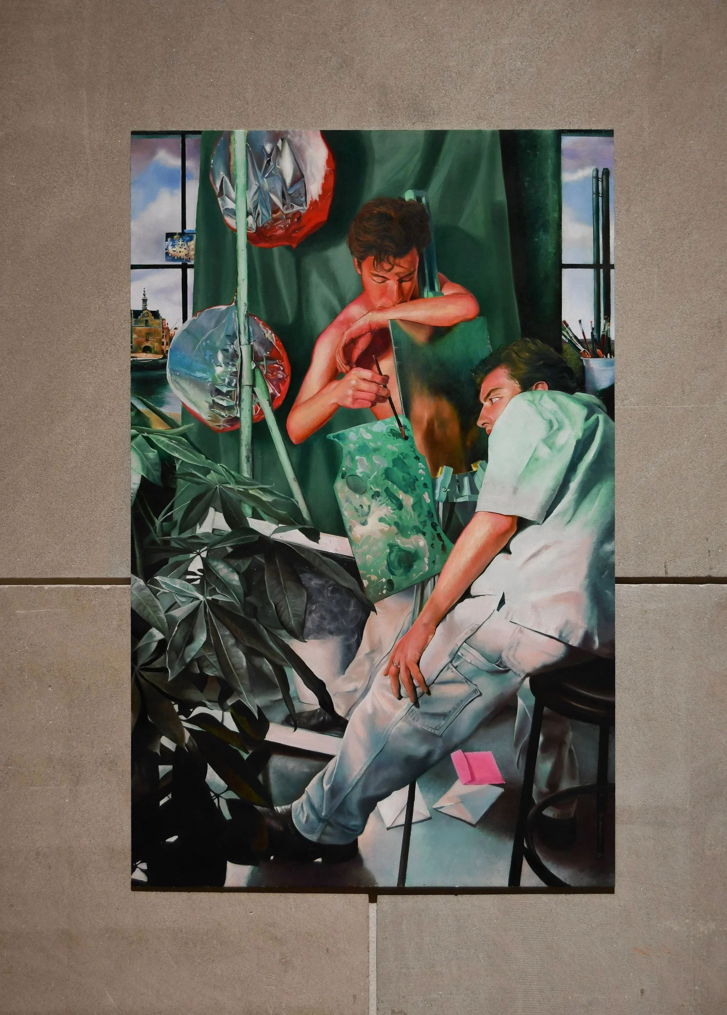 Re-Representation, Oil on Aluminum Panel, 23 x 36"