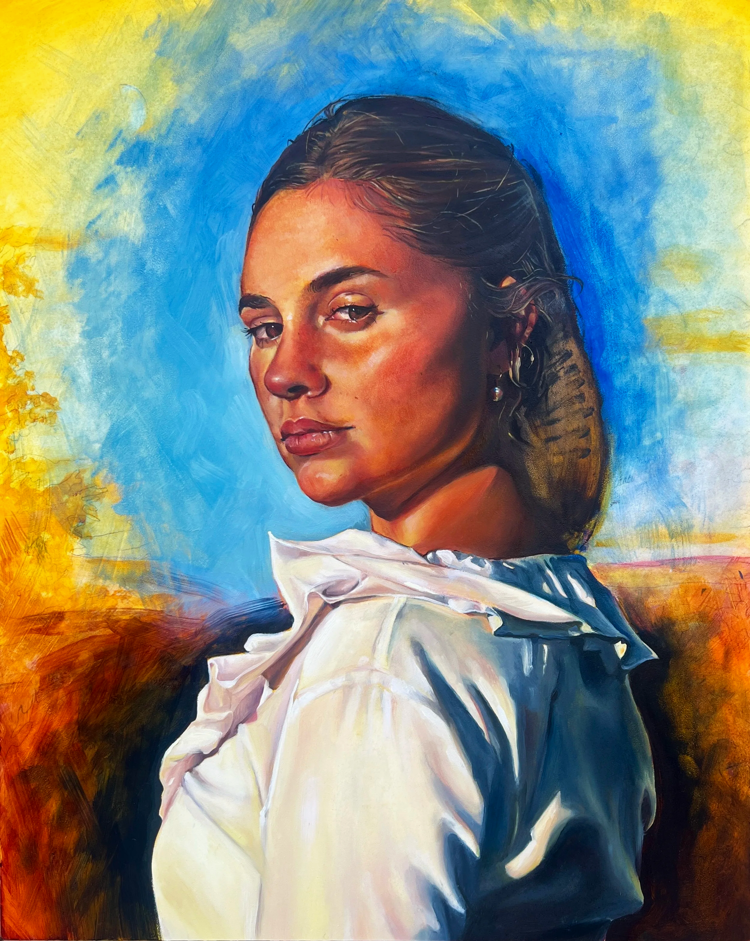 Charlotte, 2024, Oil on Wood Panel, 16 x 20"