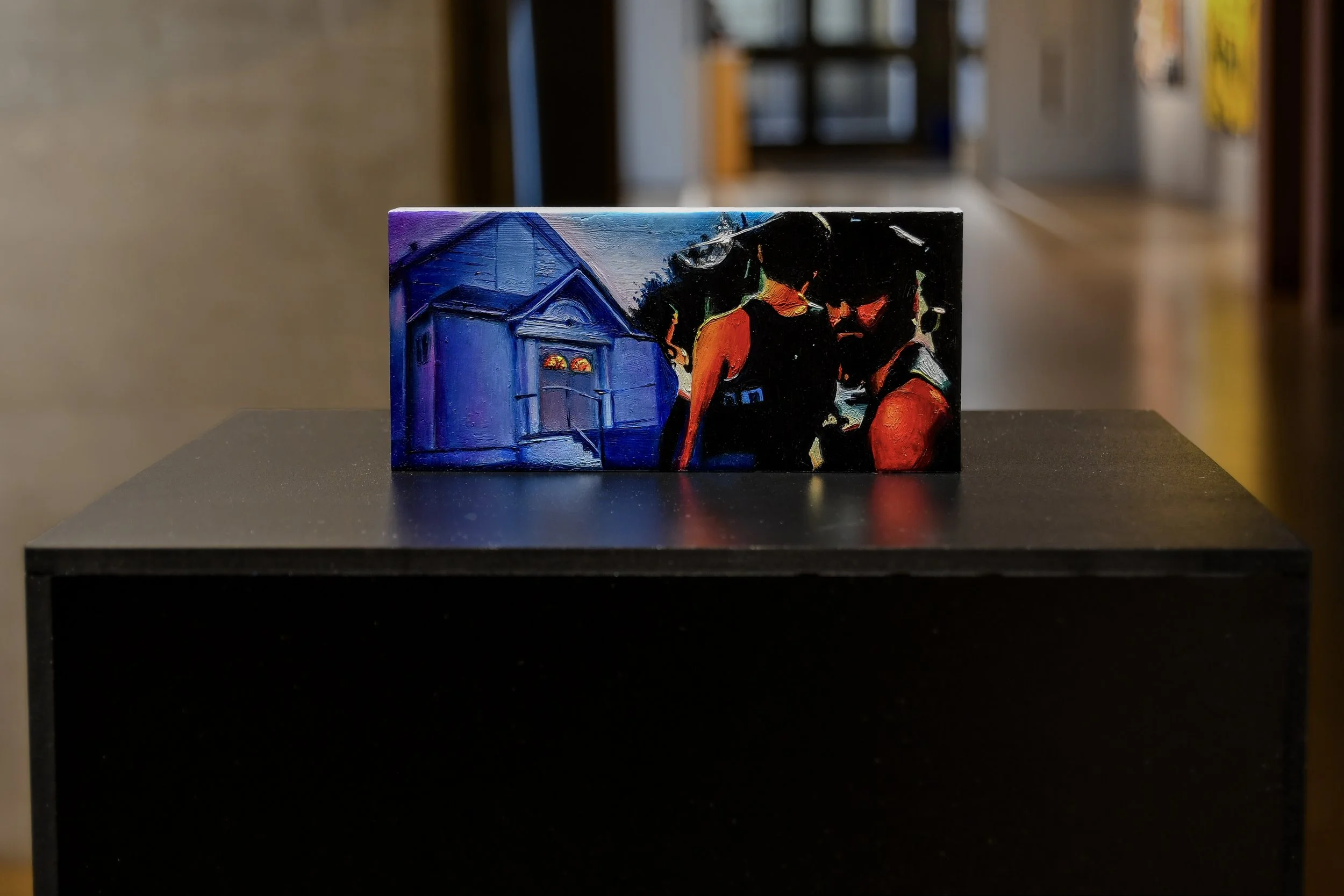 Spolia II (as long as I don't see it), Oil on Aluminum, 6 x 1 x 2.75"