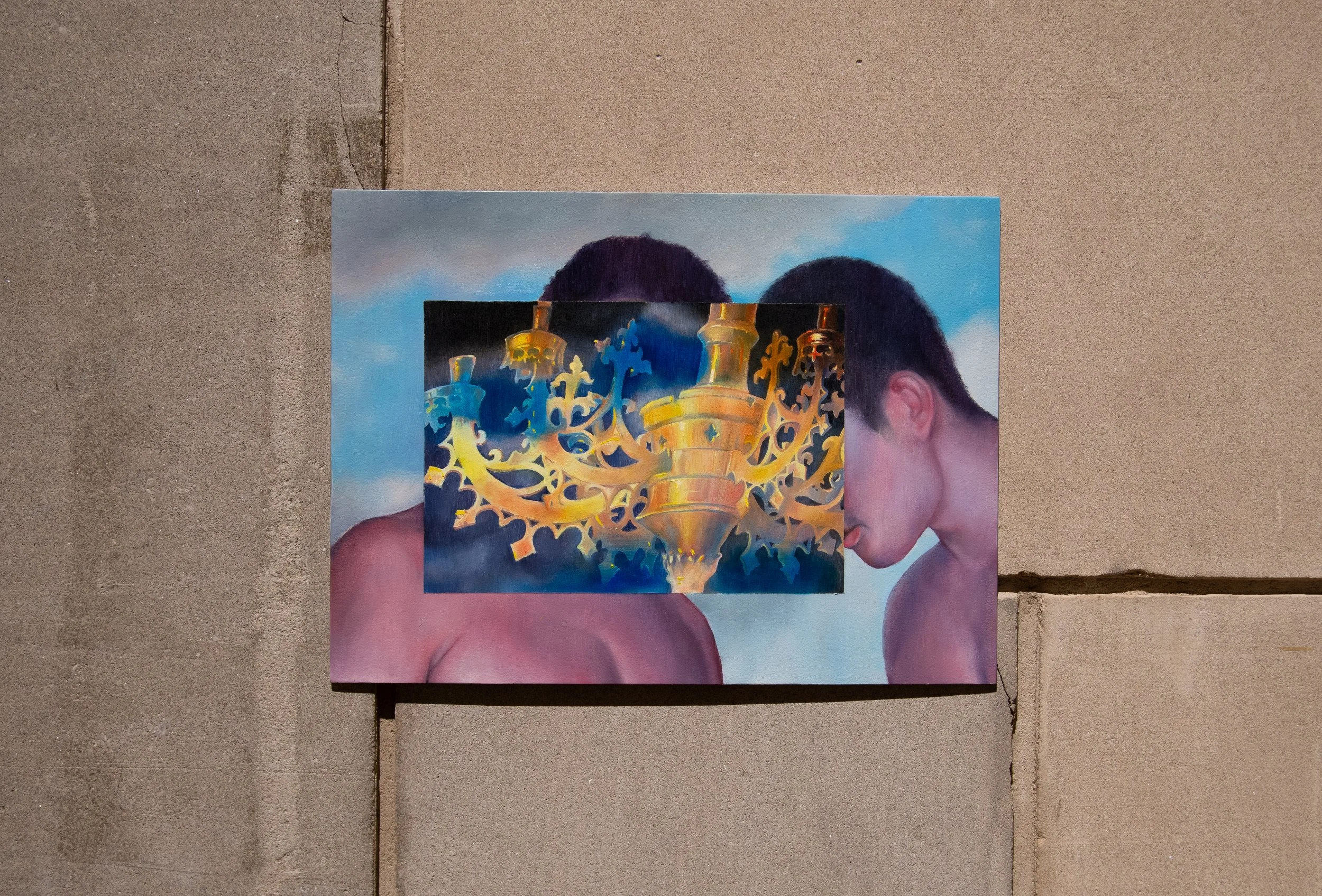 Bachelor, Oil on Aluminum Panel, 15 x 11"