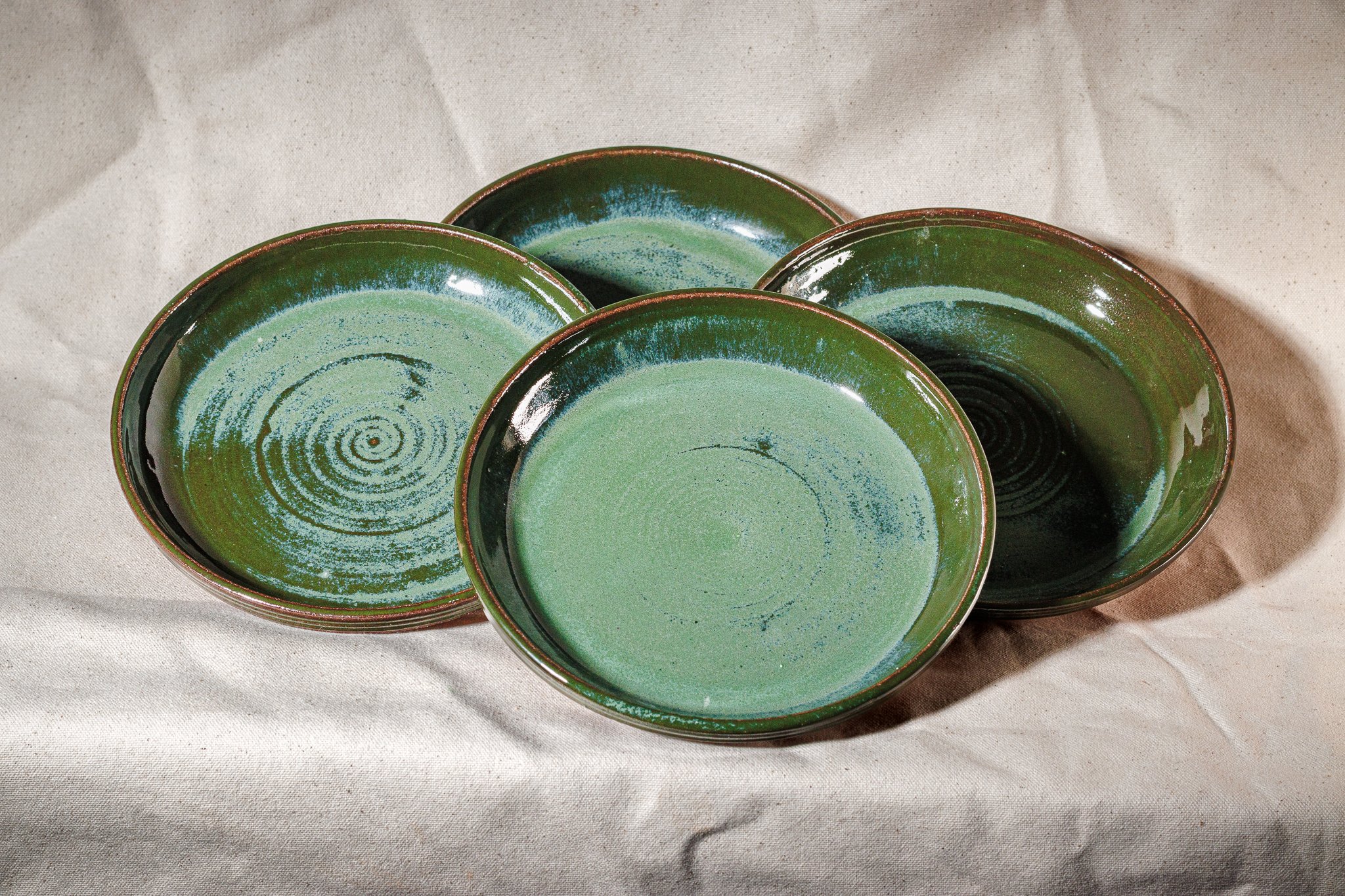 Chrome Green 7in Blate (Set of 4)