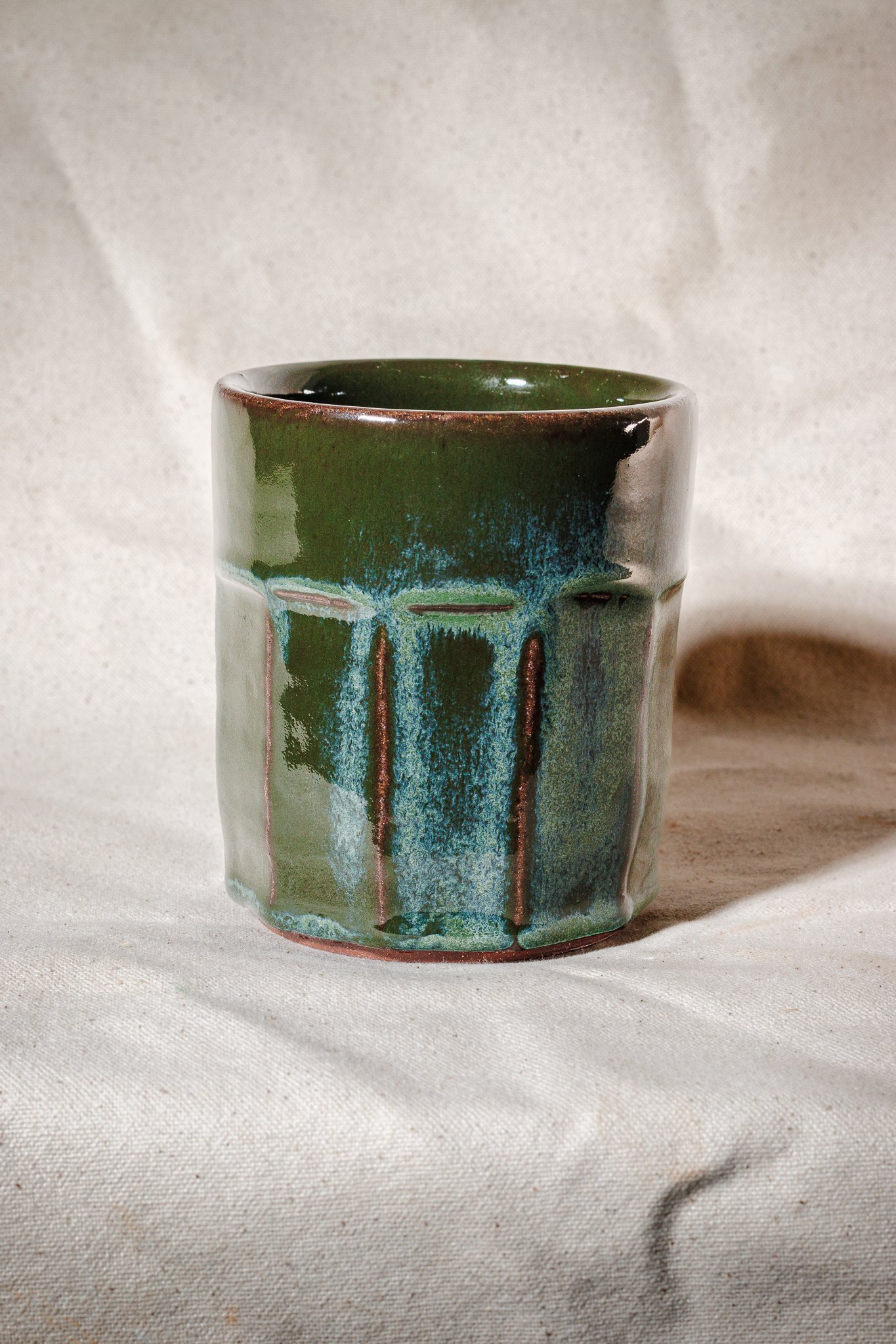 Chrome Green Flat 14 oz Tumbler