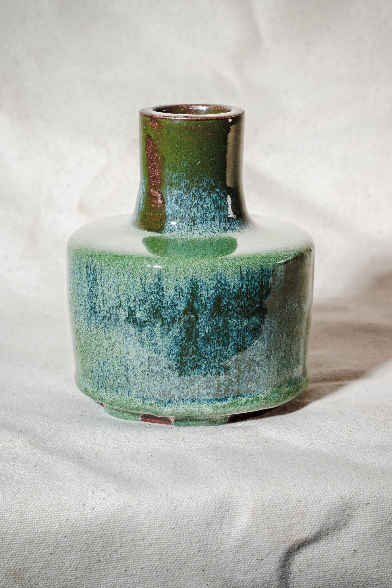 Chrome Green Potion Flower Vase