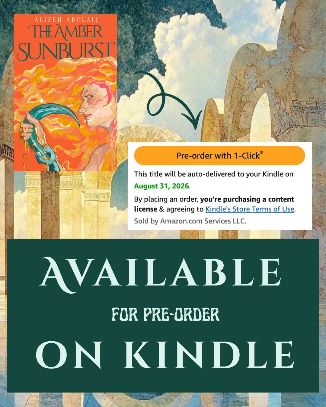 Big news friends!! Go pre-order on kindle right nowww!❤️🌞 Link in bio

The pitch, in case you forgot😉
SIX OF CROWS x SONG OF ACHILLES &times; HUNGER GAMES
If you like Ancient Greece🏛️, LGBTQIA MCs 🌈, slow burn romance❤️&zwj;🔥, found family🫶🏼, 