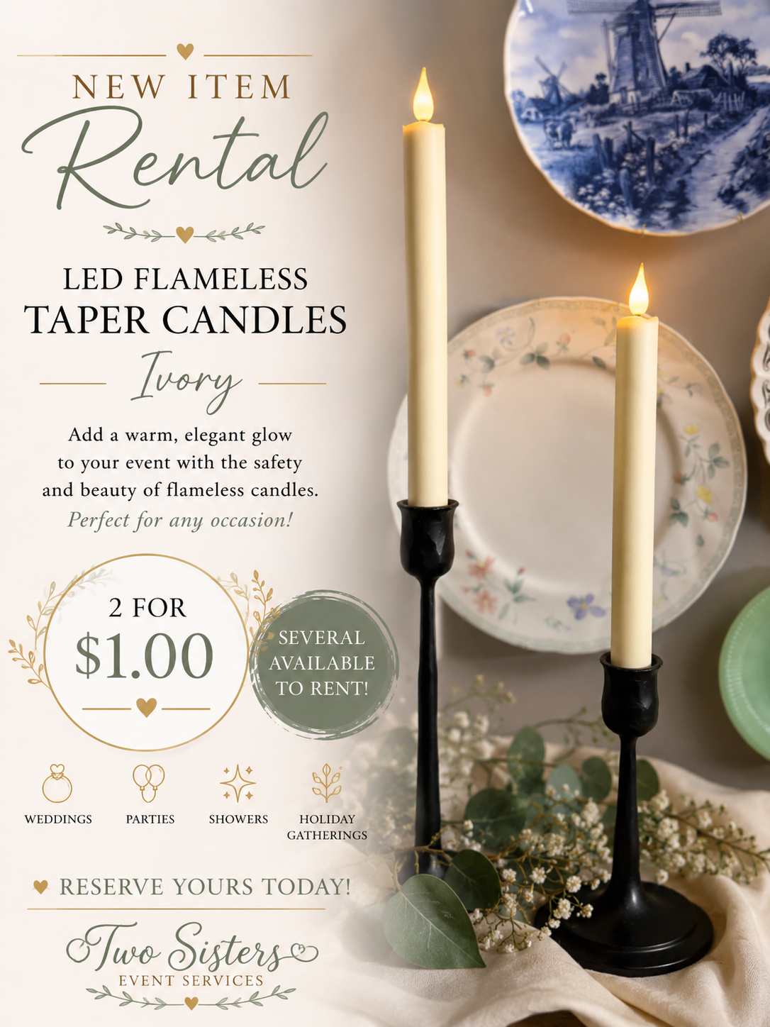 Ivory LED Flameless Candles