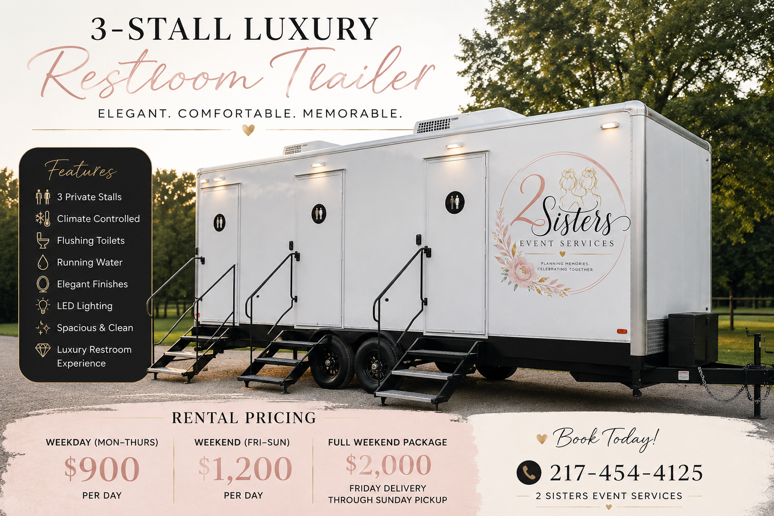 3 Stall Luxury Restroom