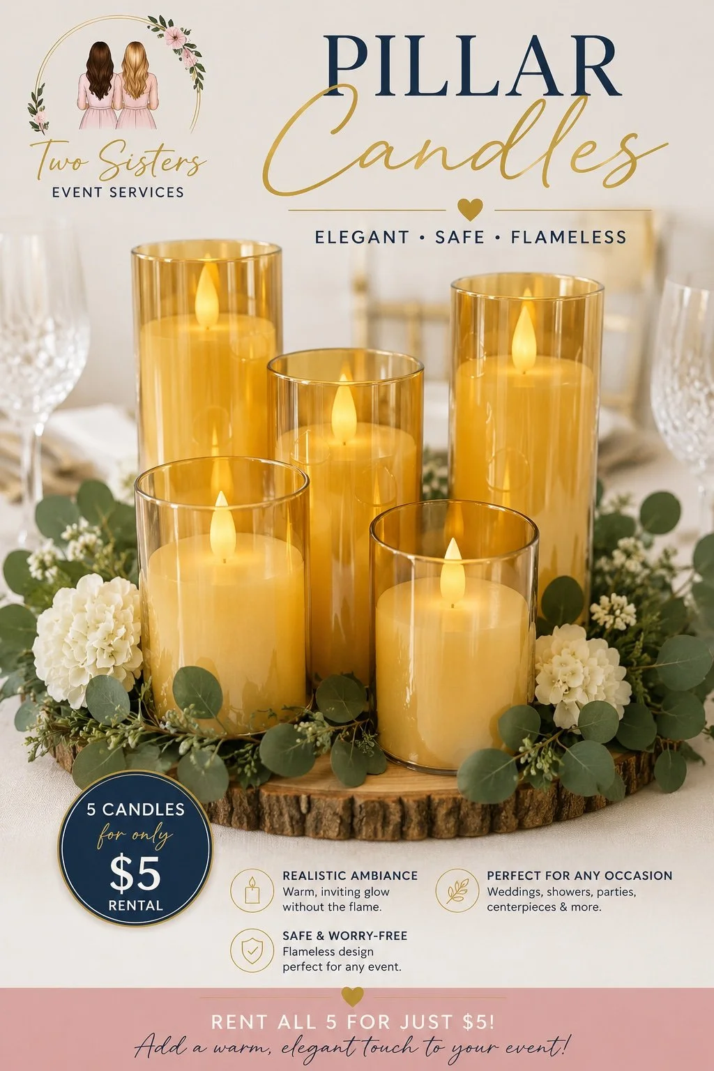 5 Candle Display