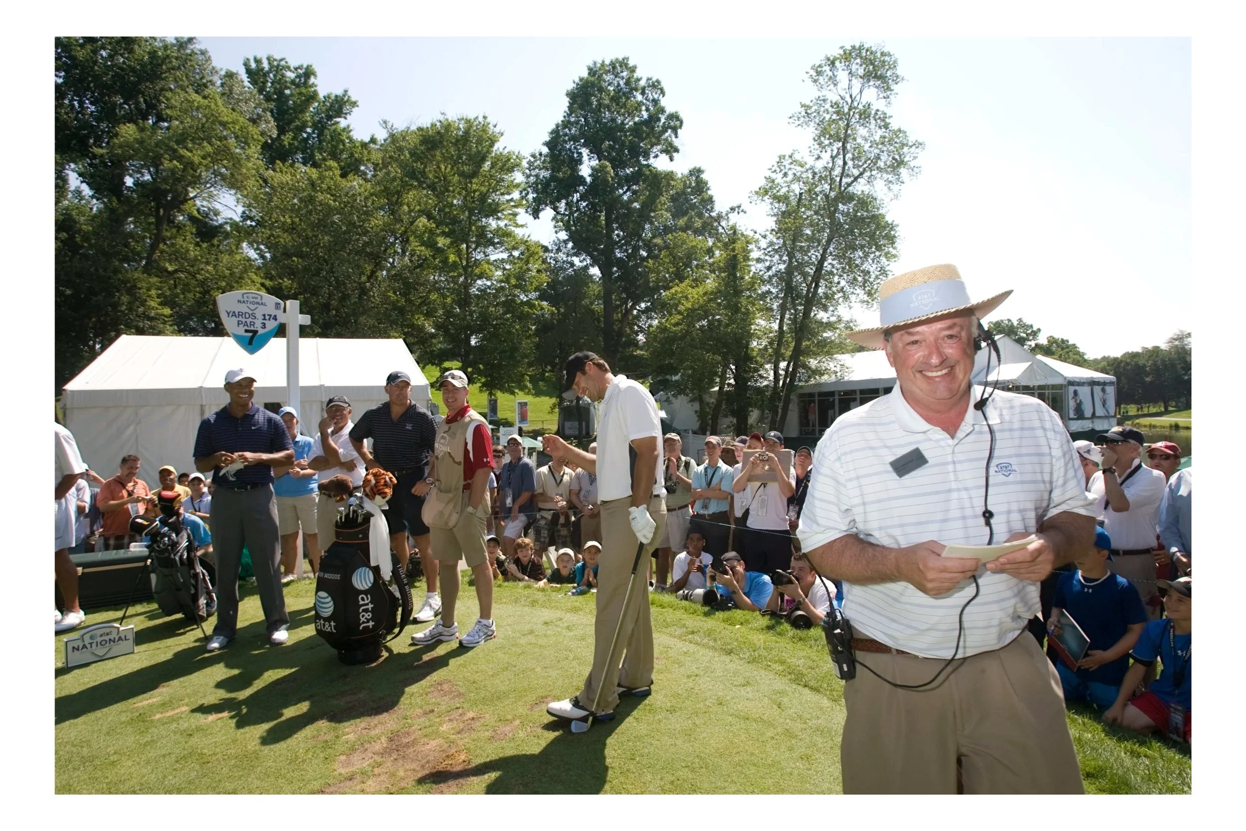 Ron with Tiger and Tony Romo