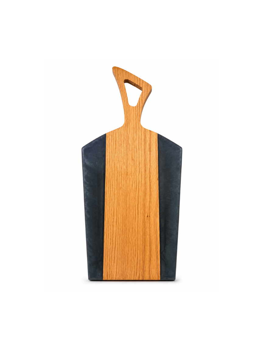 The Aviator | Red Oak Battle Ship Grey Charcuterie Board