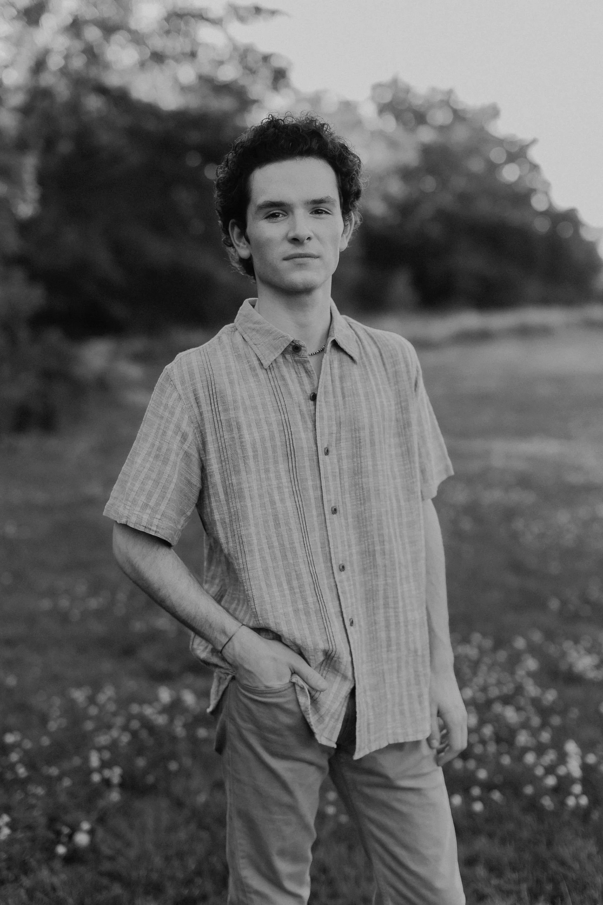 Burke Brickner (B&W) Outside Photo by Tylene Kilgore