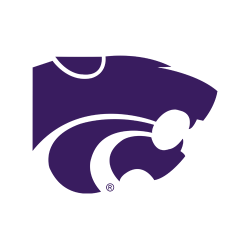 Logo of Kansas State University featuring a stylized wildcat head in purple and white.