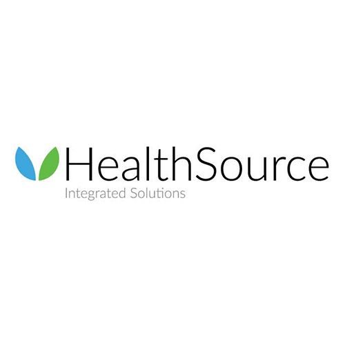 HealthSource logo with blue and green leaves and the words 'HealthSource' and 'Integrated Solutions'.