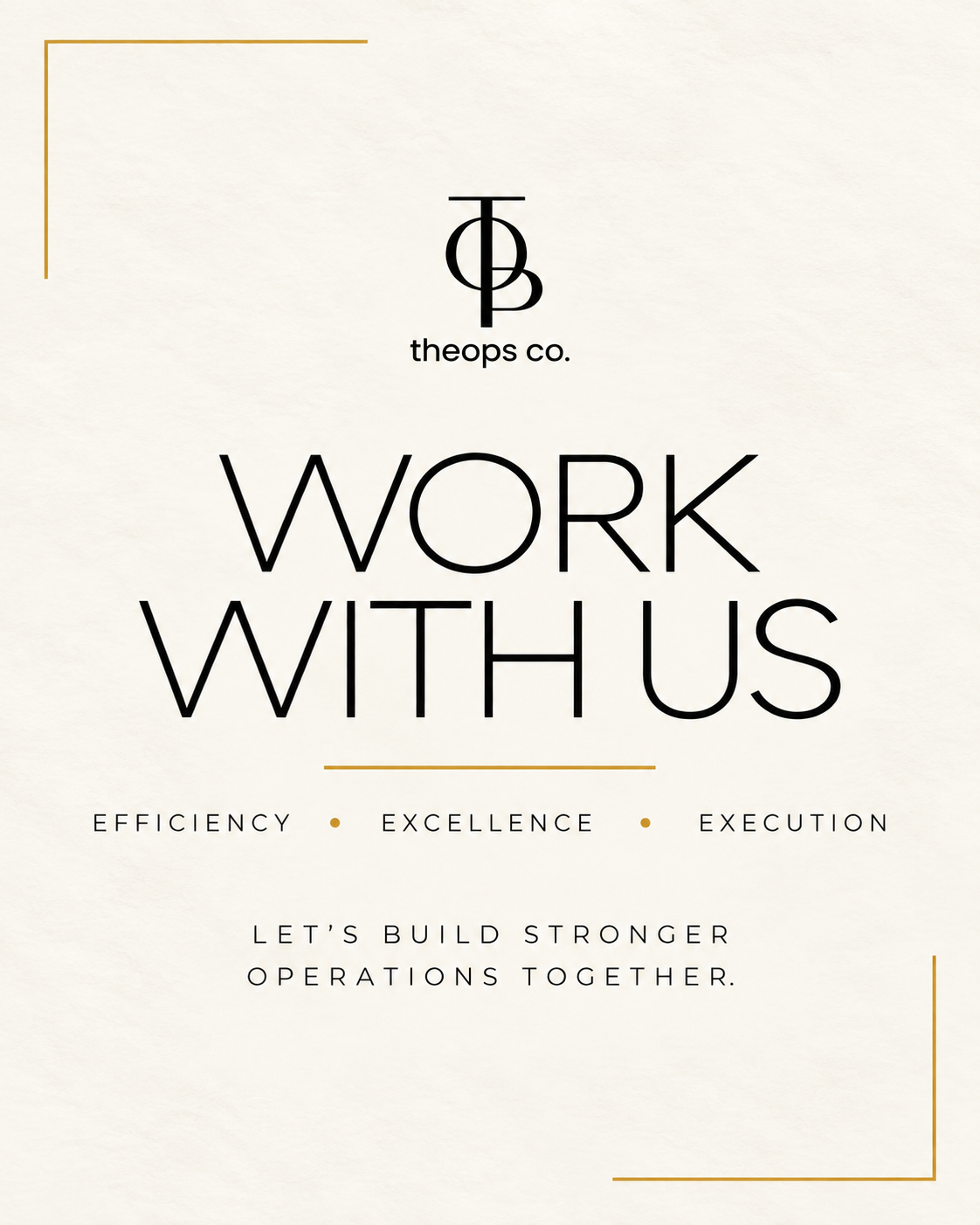 Work With Us — theops co.
