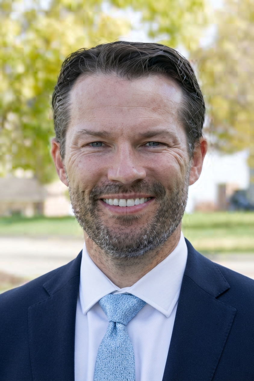 Dr. Brett Taylor outside the Omaha office