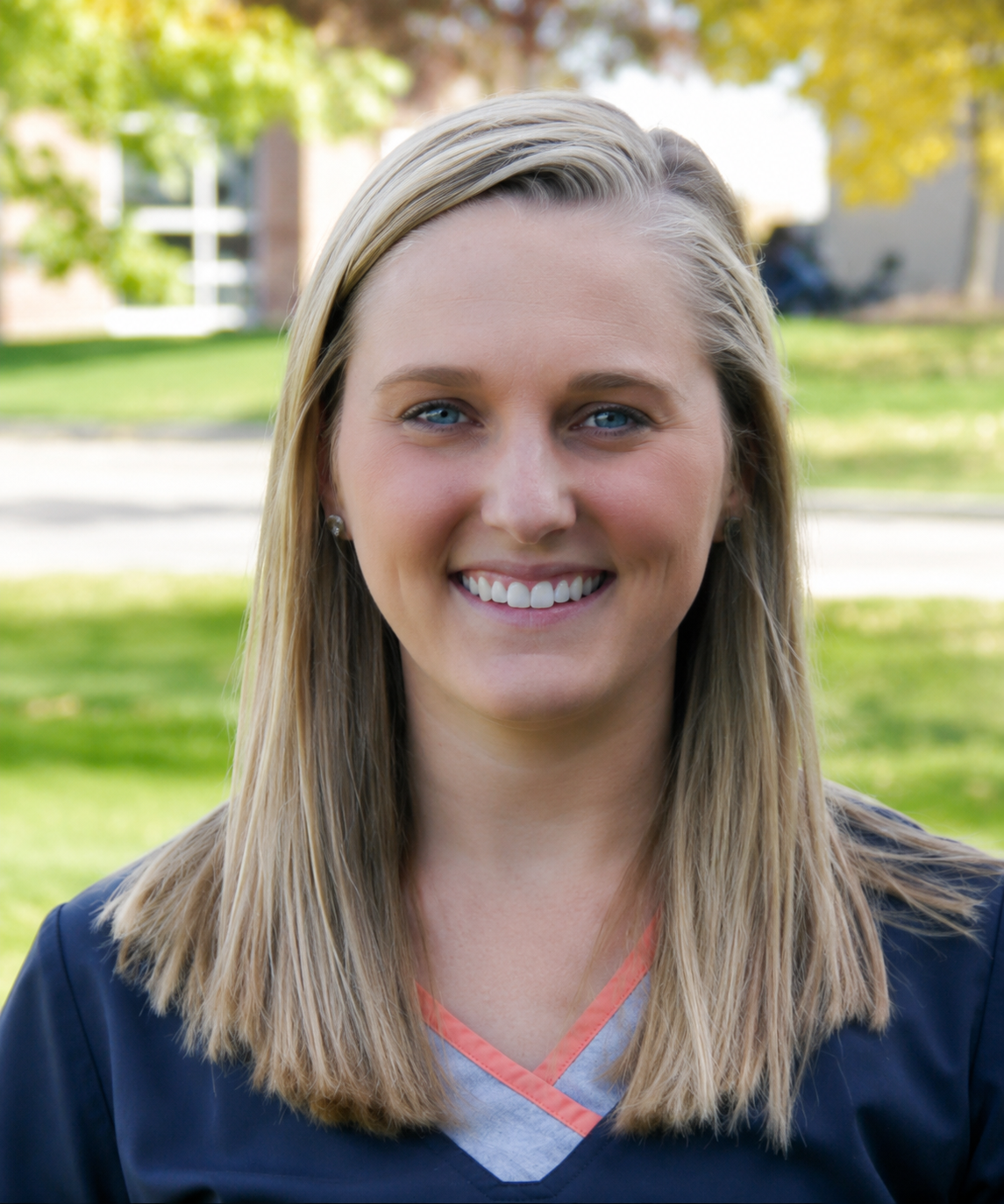 Taylor Dentistry team member outside the Omaha office