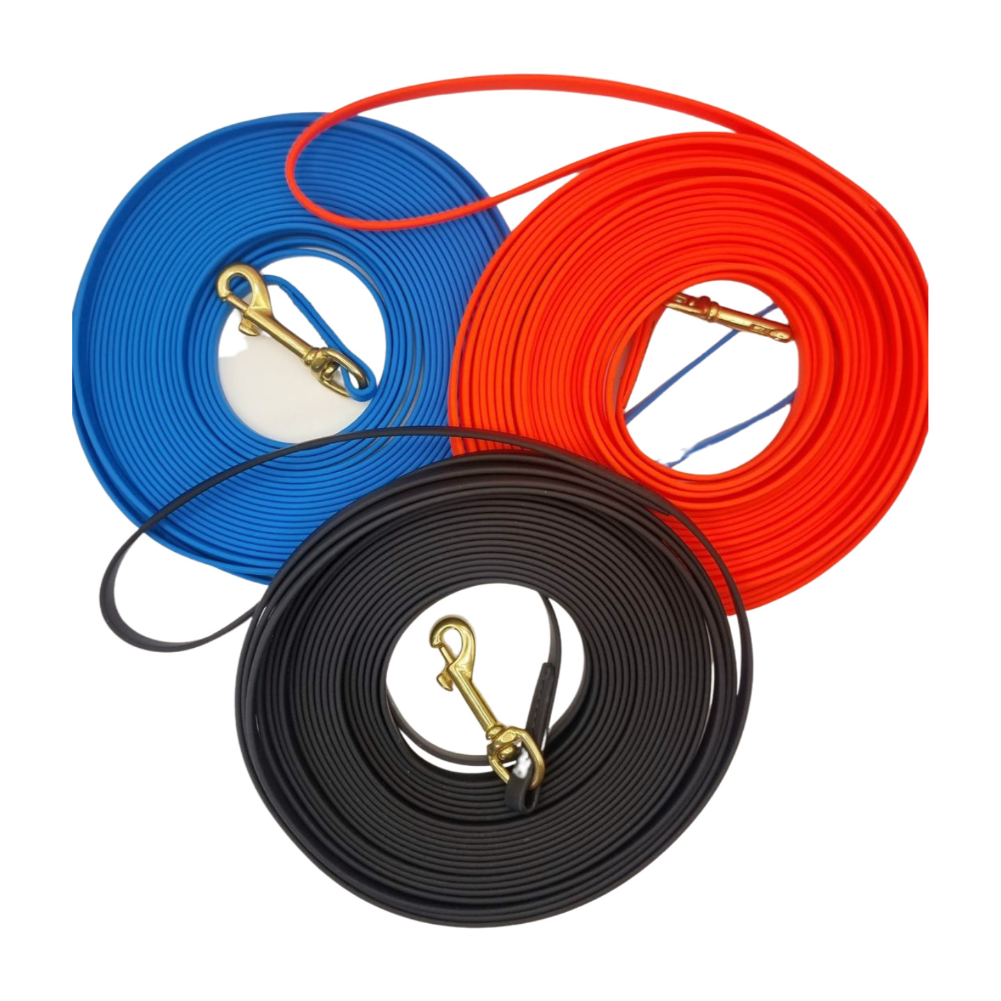 BioThane Lightweight Long Line Leash Brass Clip 33ft.