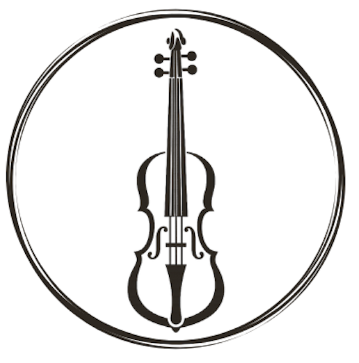 Violín en el centro de un círculo