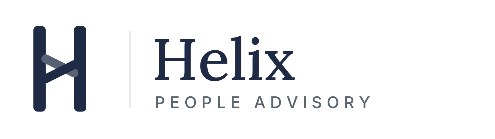 Logo of Helix People Advisory featuring a stylized H with interlocking lines, the text 'Helix' and 'People Advisory' beside it.