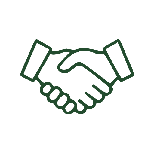 Handshake representing trusted recruitment partnerships.