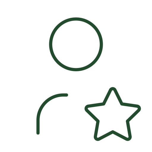 Person with a star representing exceptional technical talent.
