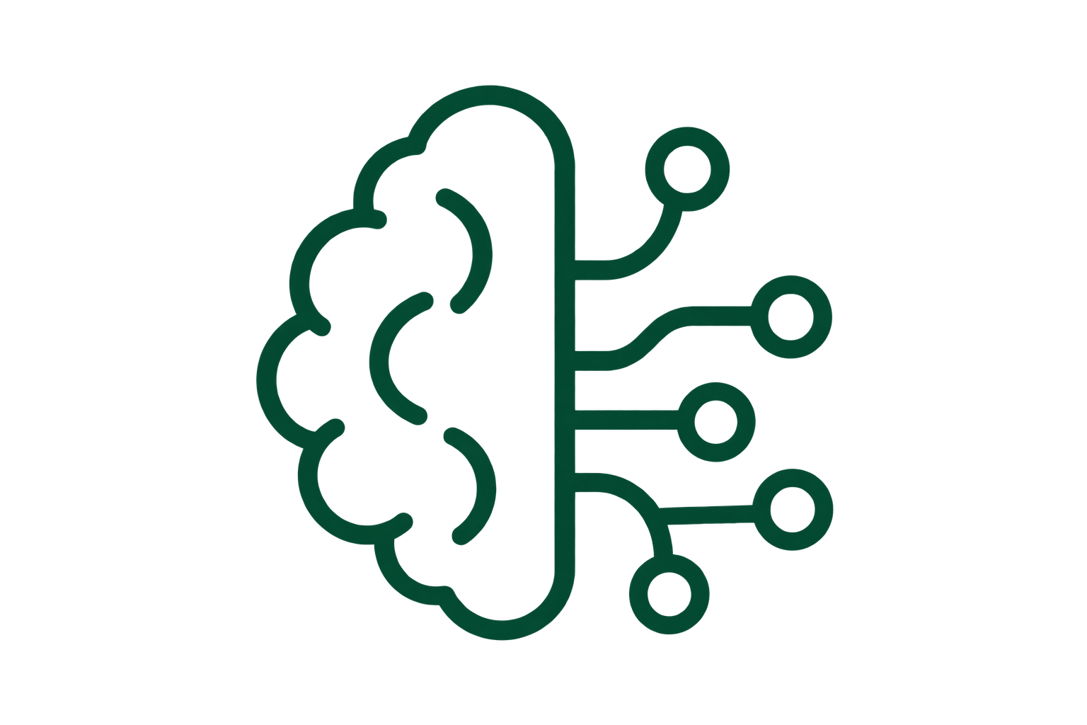 Brain with circuit lines representing AI and machine learning recruitment.