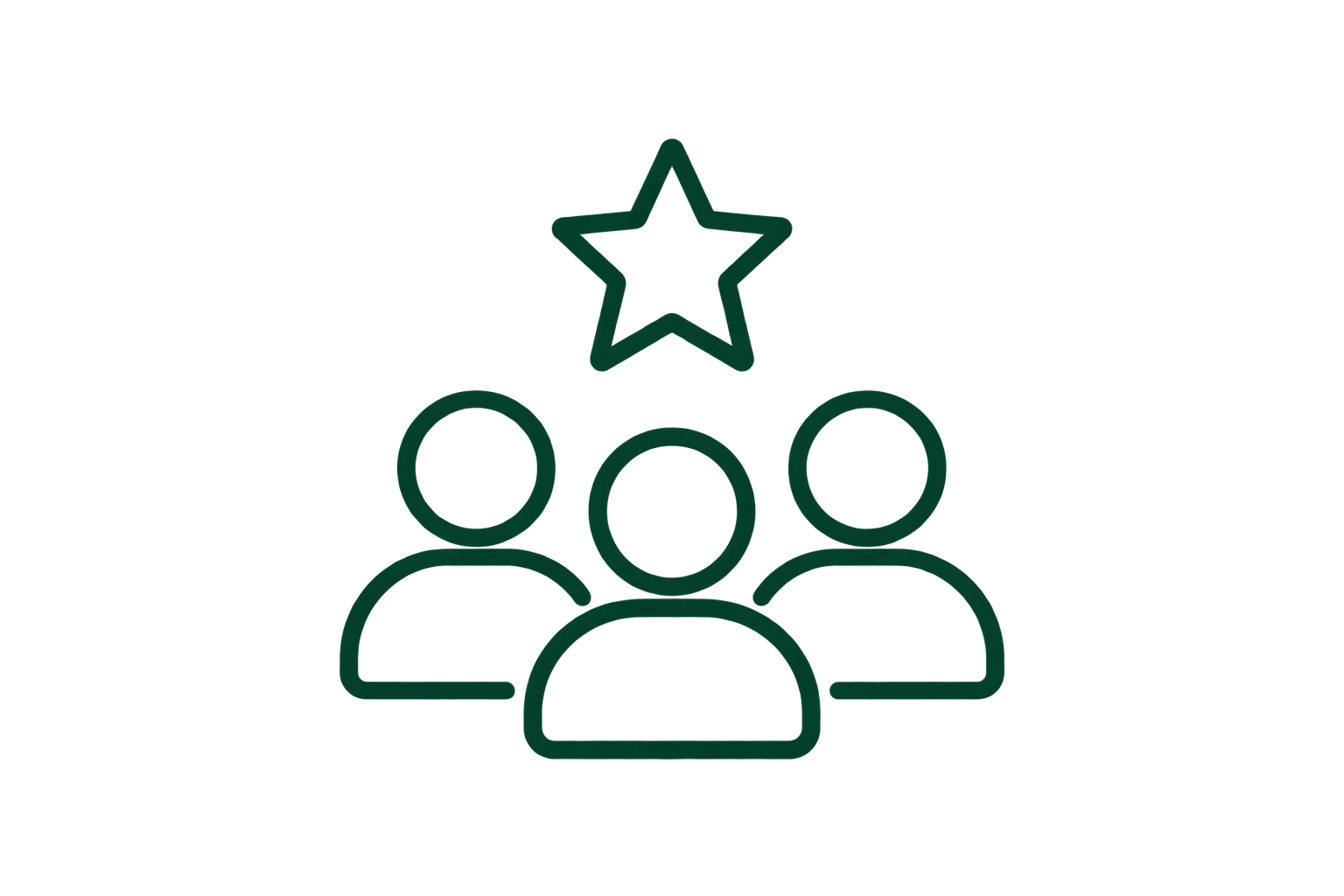 Team with a star representing technical leadership and exceptional talent.