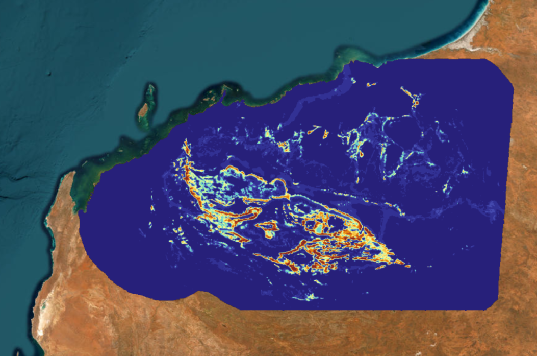 Satellite image showing the Gulf of Mexico with cloud formations over the water and surrounding land areas.