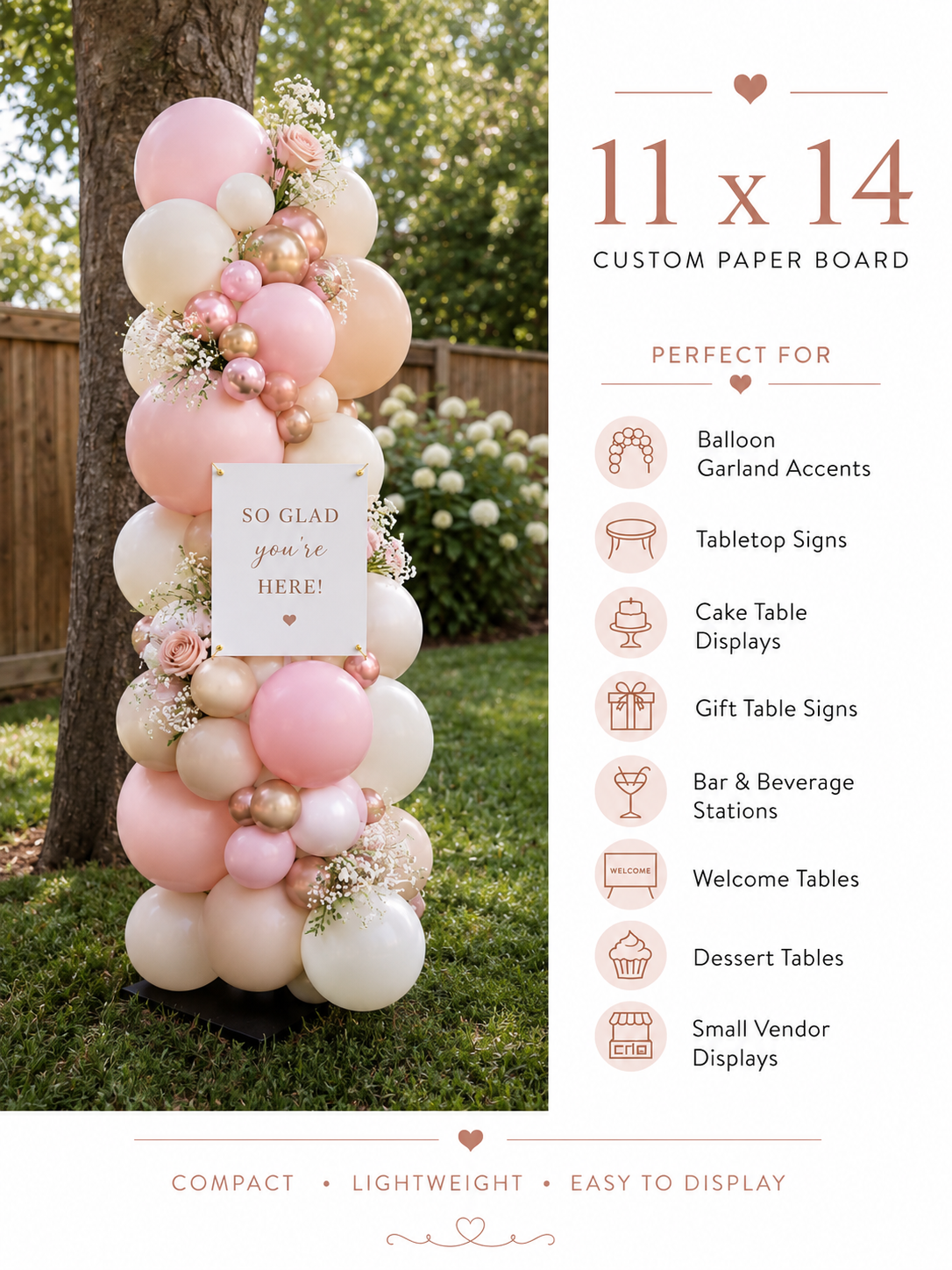 Custom Paper Board Welcome Sign