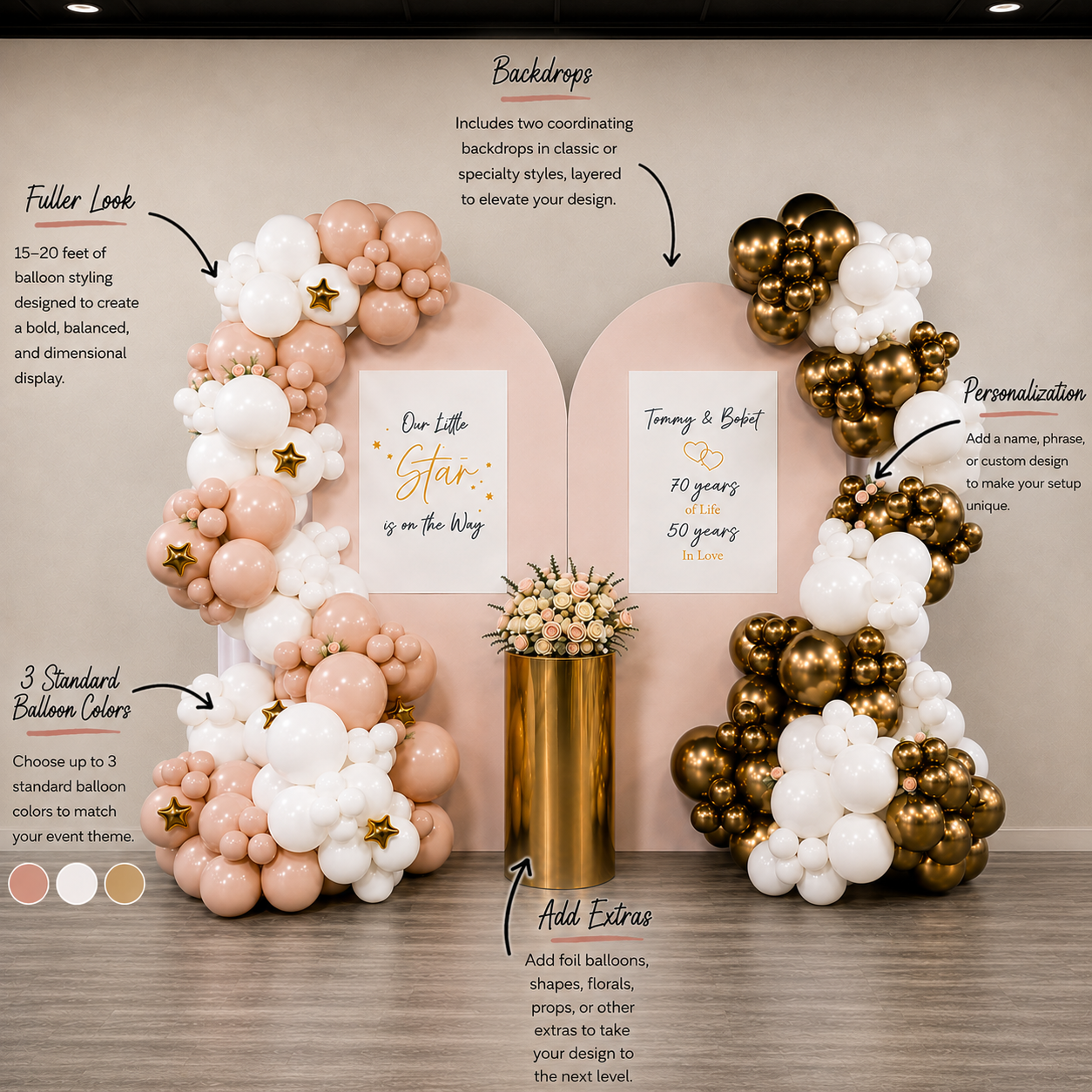 Double Backdrop & Balloon Styling