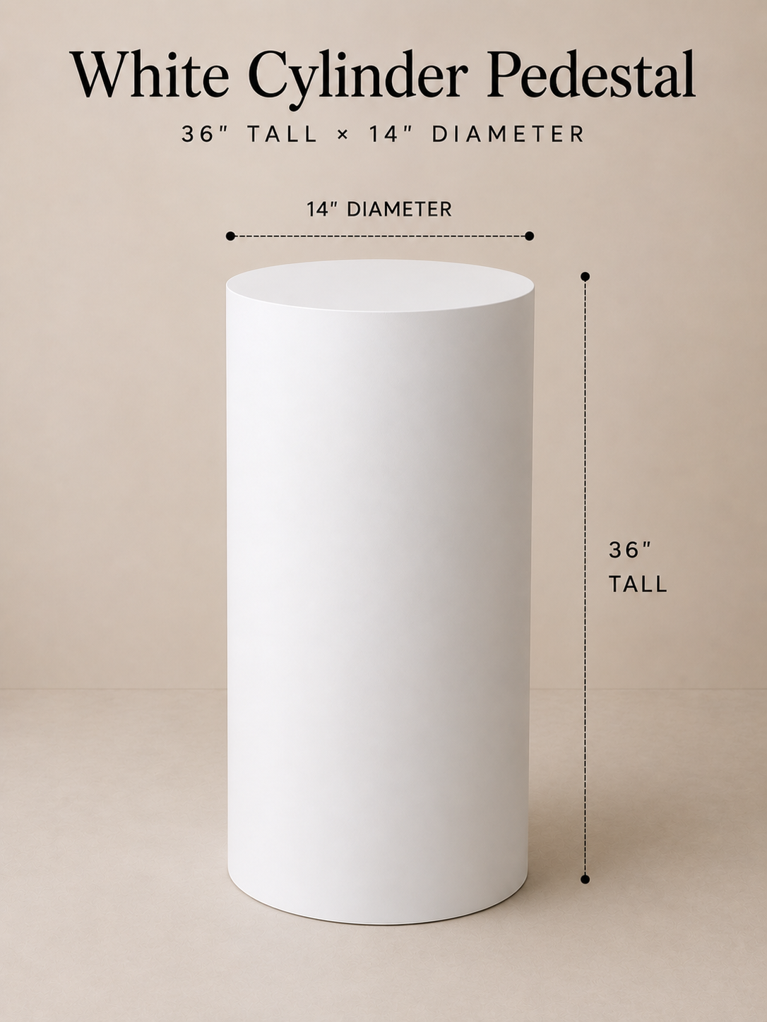 White Cylinder Pedastal