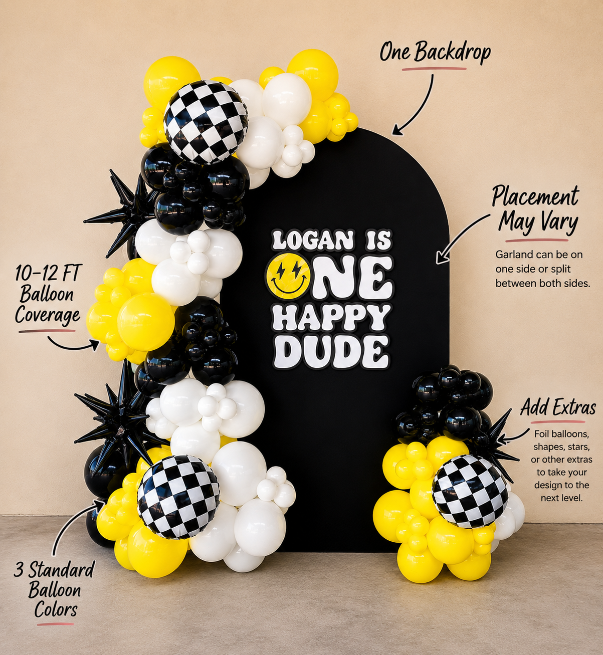 Classic Backdrop & Balloon Garland