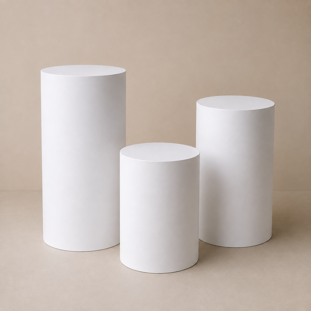 White Cylinder Pedastal