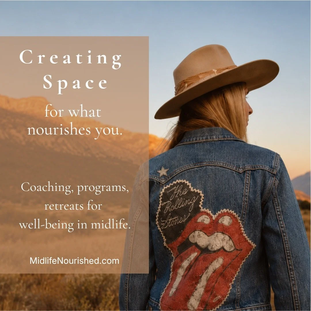 Welcome to Midlife Nourished.

For nearly two decades, my work has centered around coaching, health and well-being, and helping people create meaningful change in how they live.

Midlife has brought a particular question into focus for me:

What does