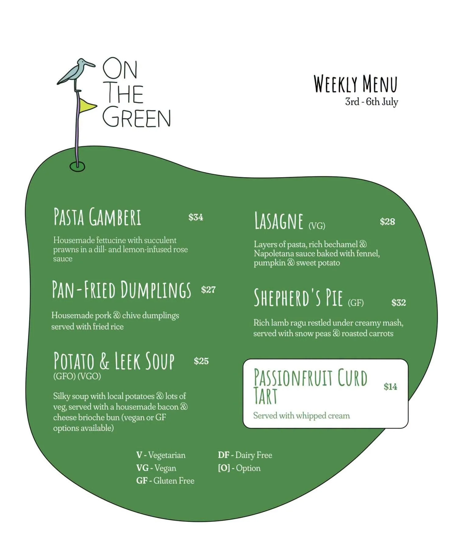 On the Green Menu