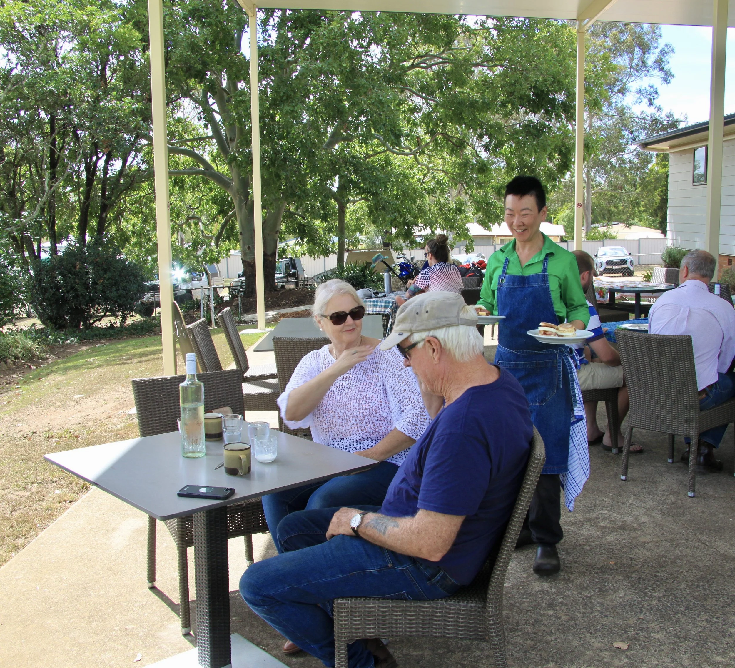 Meal delivery at On The Green restaurant