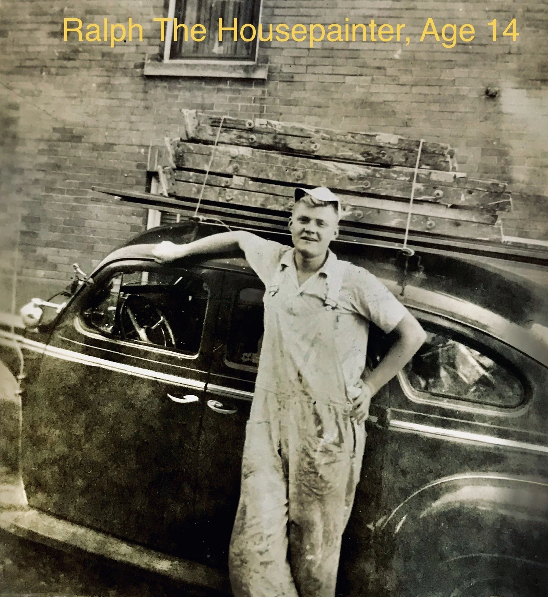 Ralph painting houses for his father at the age of 14