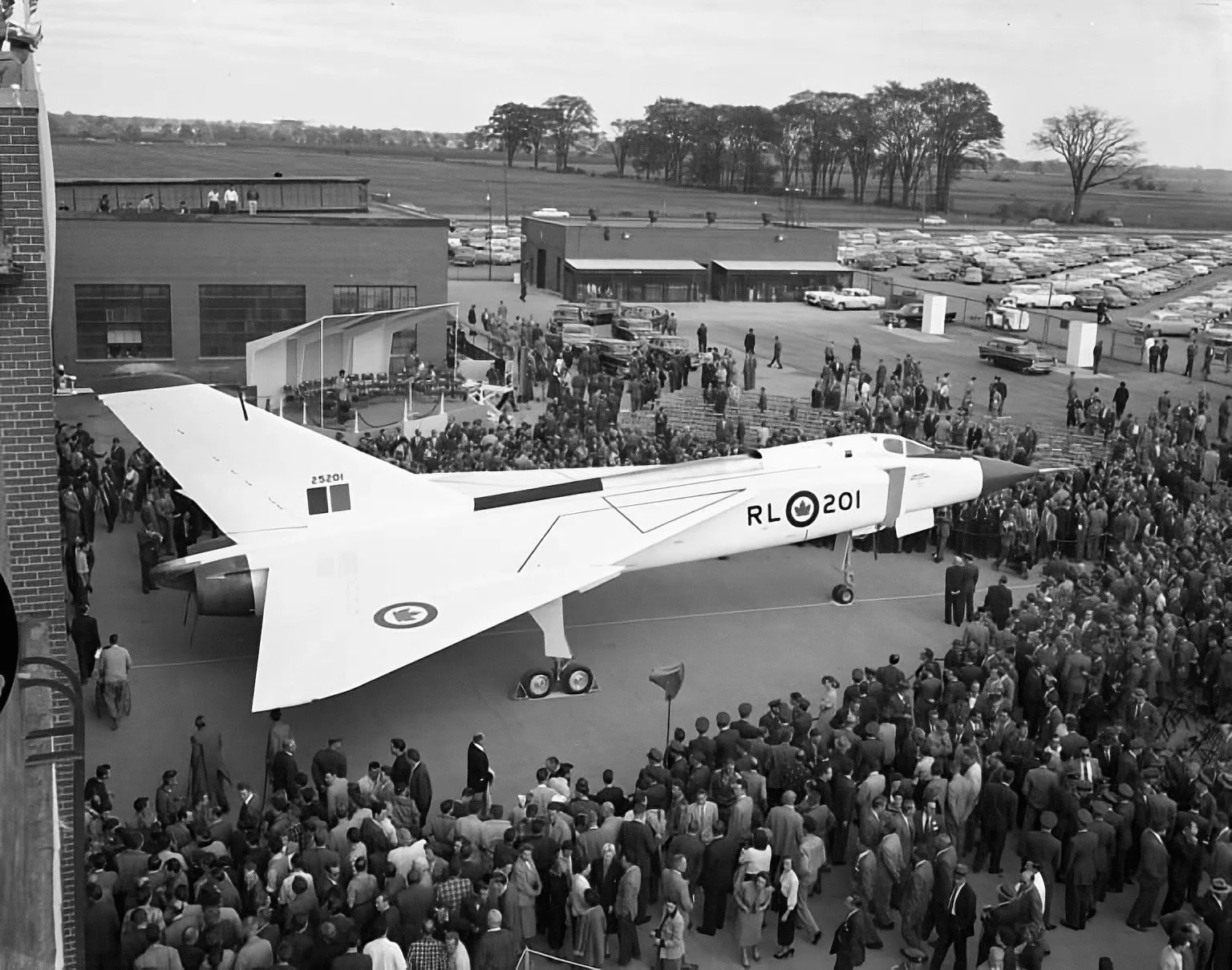 Ralph working on gaskets for Avro Arrow, 1957