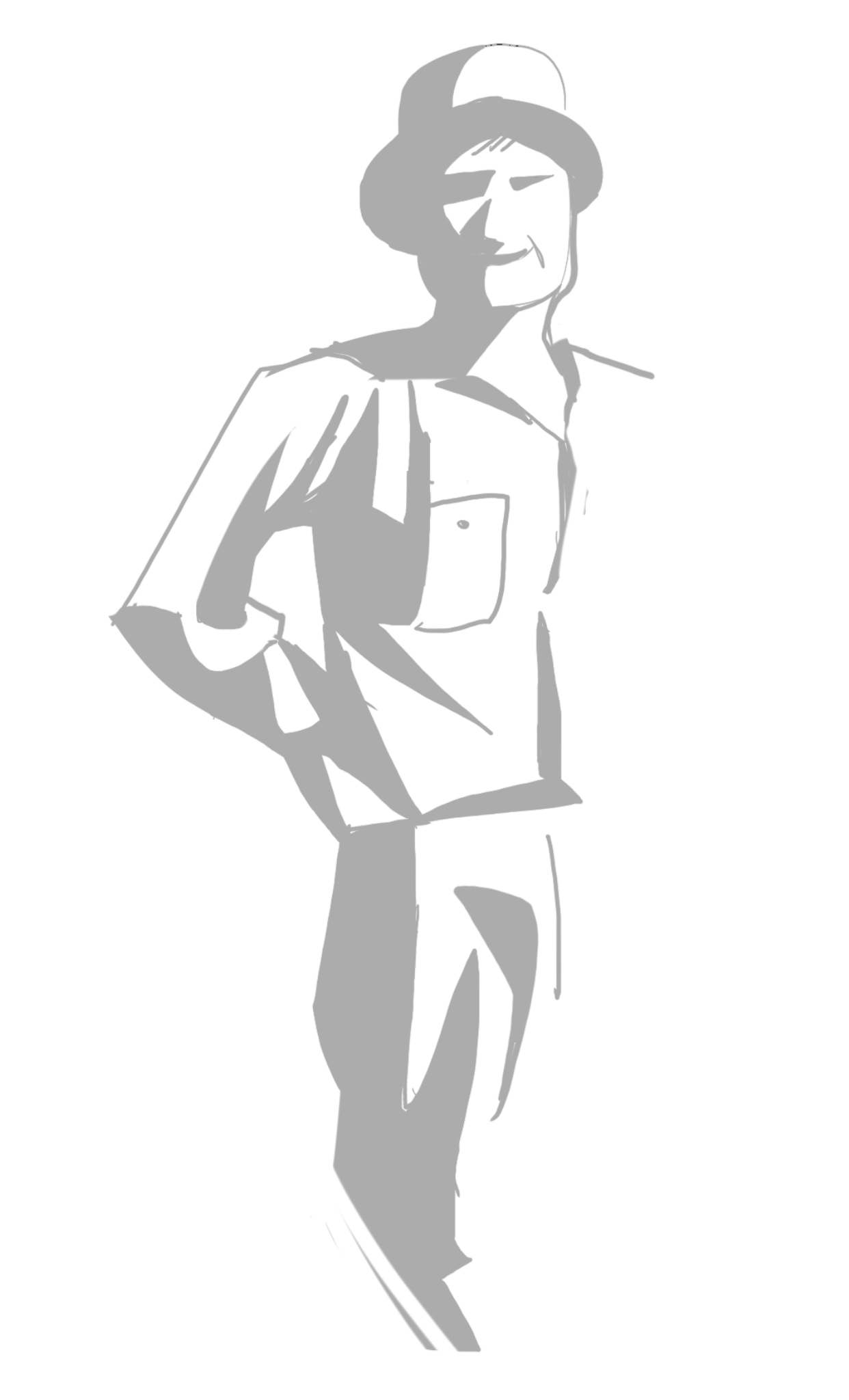 Illustration of a young Ralph Sultan during his mining years