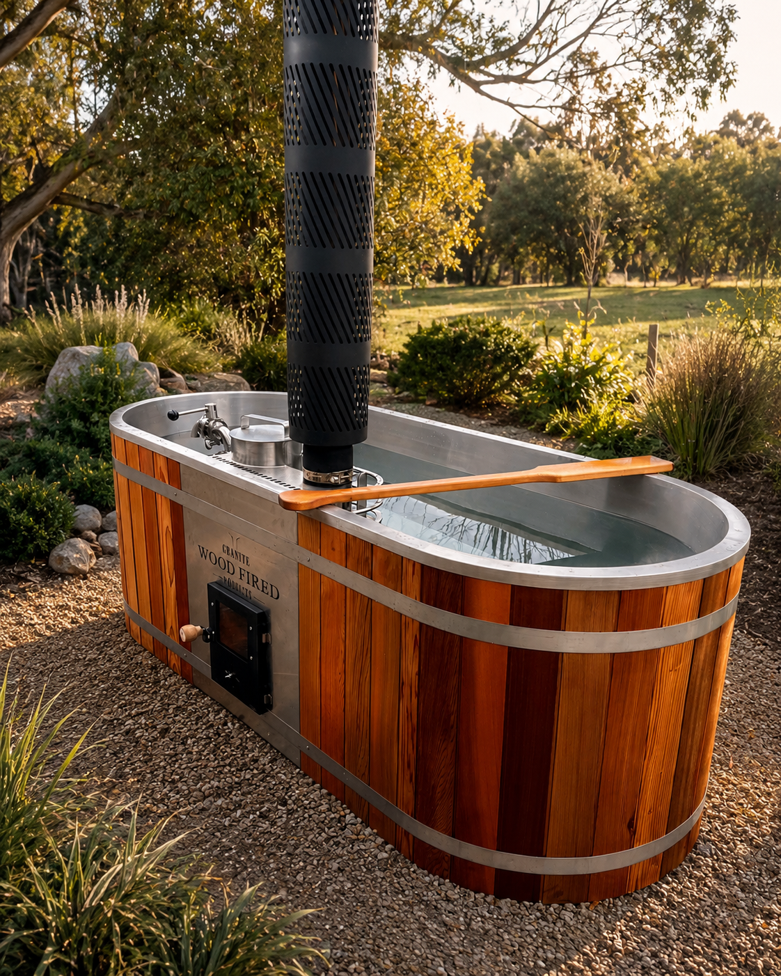 Wood Fired Hot Tub - Oval