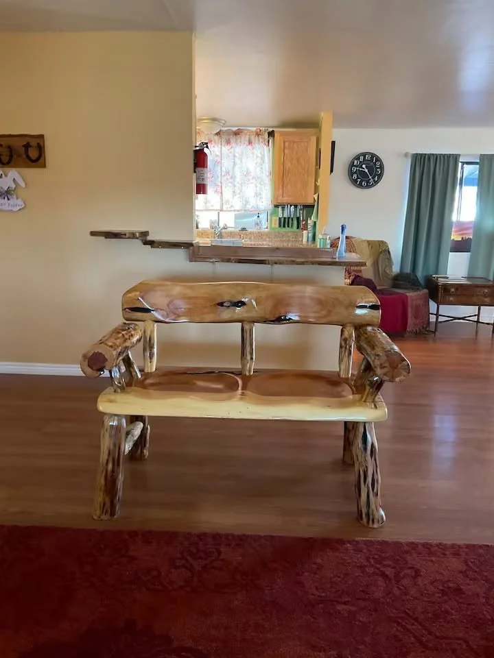 Live edge loveseat