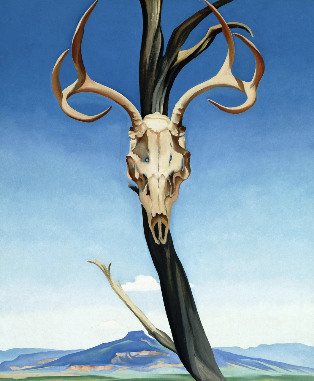 Georgia O’Keeffe, Deer’s Skull with Pedestal, 1936