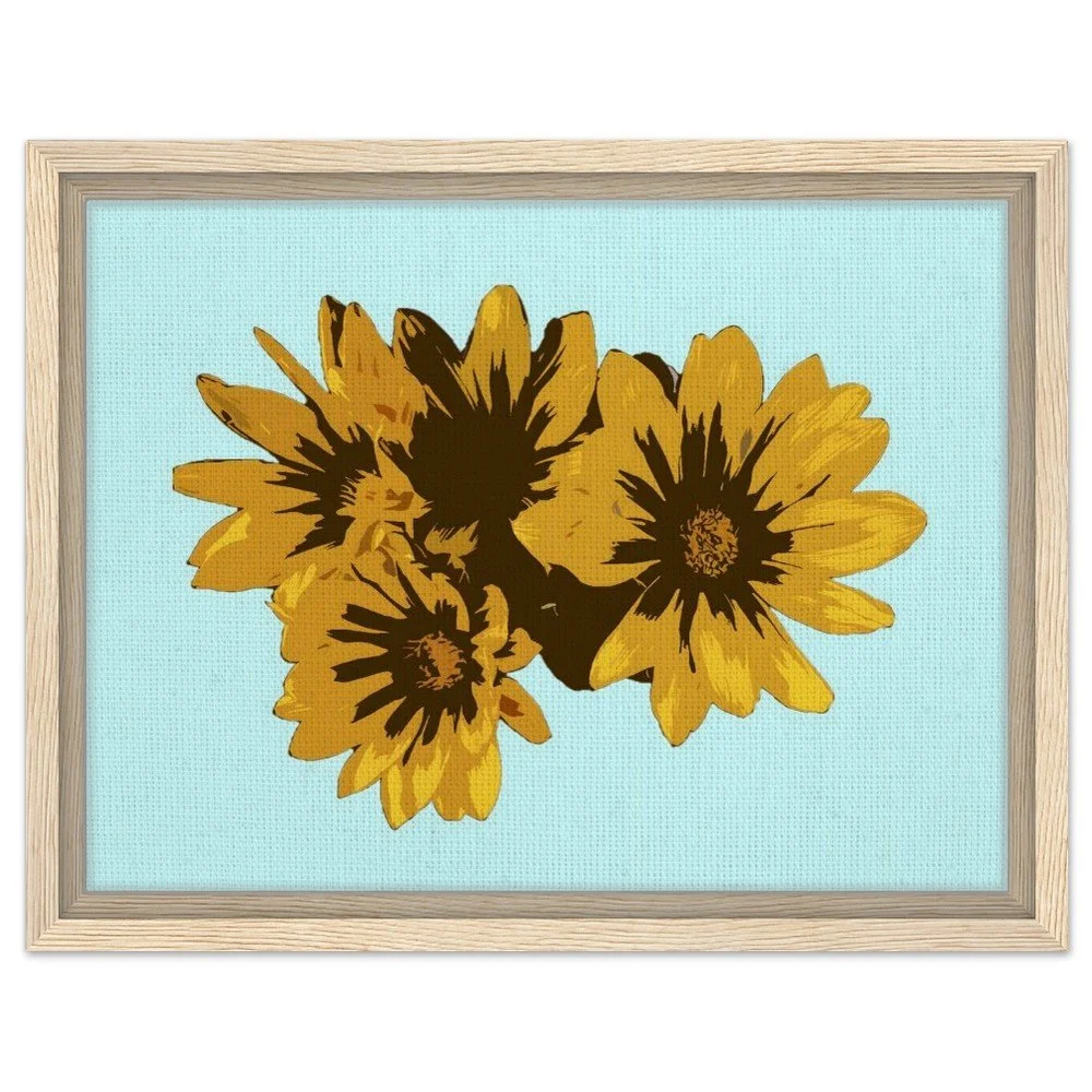 Framed Canvas - Orange Burst