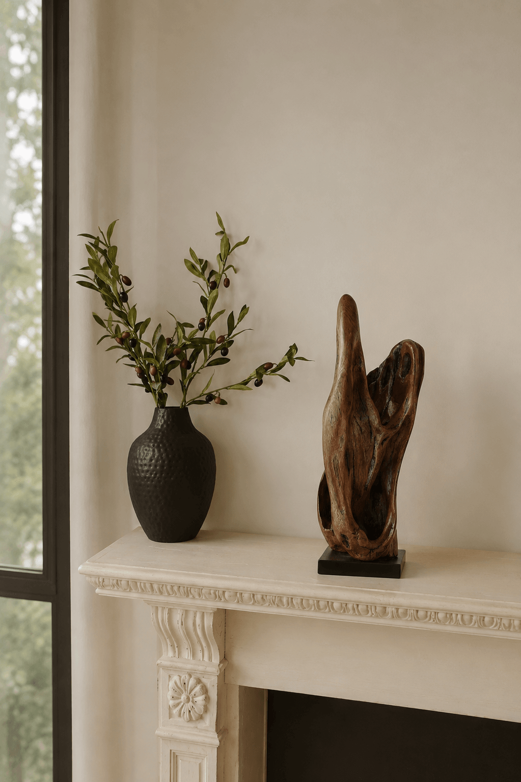 The Dance of Life displayed on mantel-piece