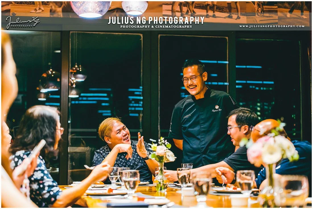 Executive Chef interacting with guests during the Garden by the Coast fine dining experience at The Els Club Desaru Coast.