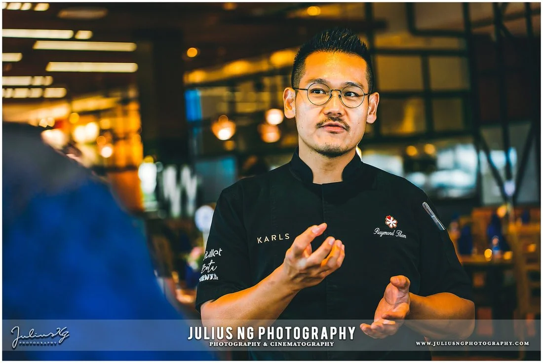 Renowned Michelin Star Chef 2024, Raymond Tham introducing the Garden by the Coast dining experience at The Els Club Desaru Coast, photographed by Julius Ng Photography.