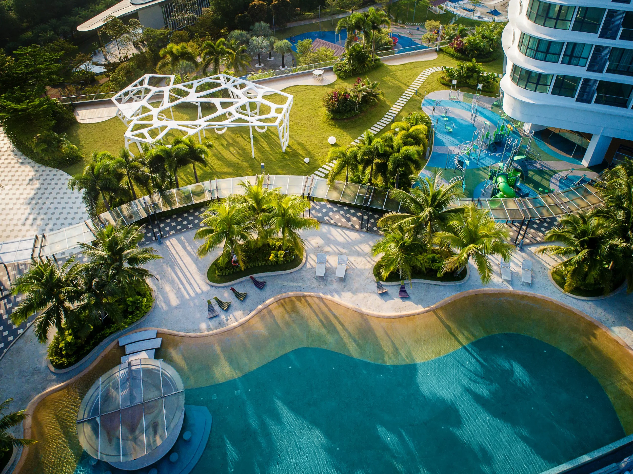 Aerial photography of Macrolink International property development in Johor